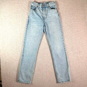 Abercrombie Fitch Jeans 90s Straight Ultra High Rise Curve Love Light Size 26/2